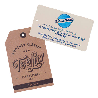 Blue Moon Beer T-Shirt | Vintage Full-Color Logo | Graphite Snow Heather | Poly-Cotton