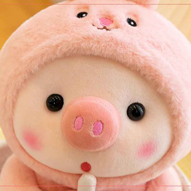 Boba Pig Stuffed Animal – Kawaii Bubble Tea Plush