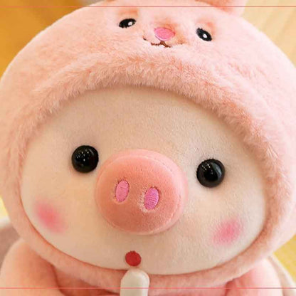 Boba Pig Stuffed Animal – Kawaii Bubble Tea Plush