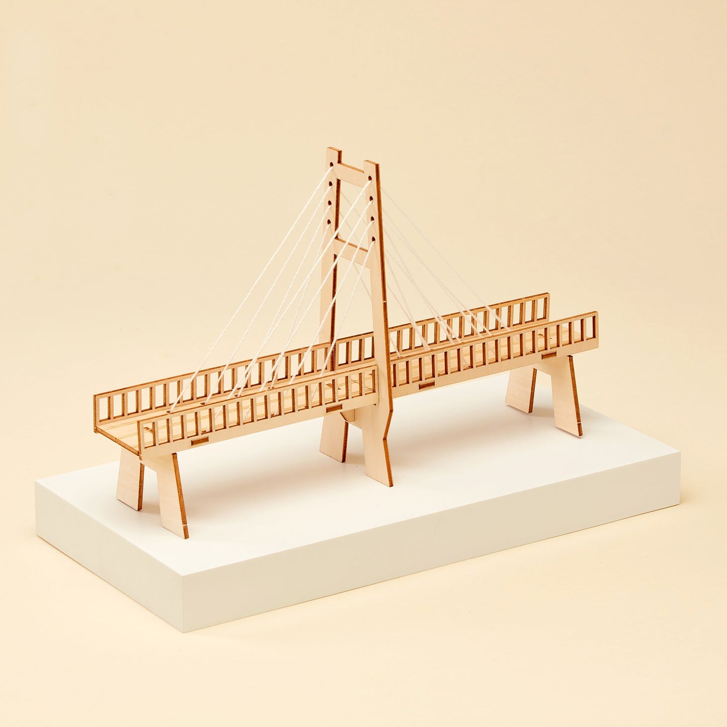 Cable-Stayed Bridge DIY Kit | Engineering STEM Toy for Kids 6+ - Niksstuff