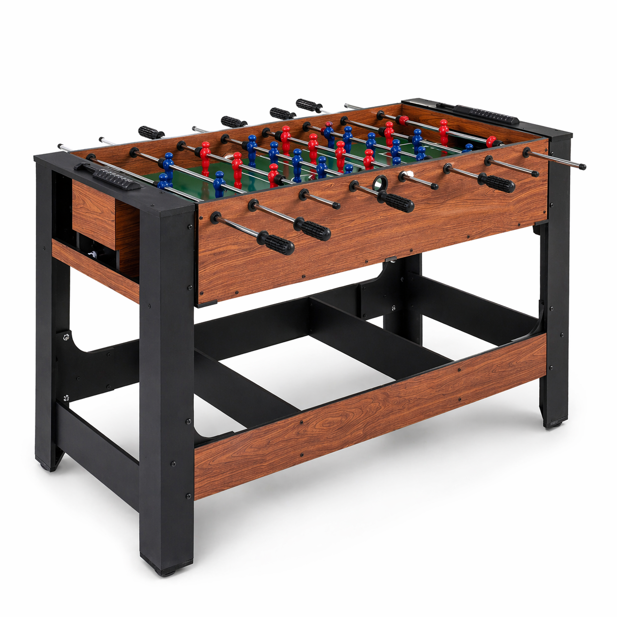 2-in-1 Full Size Foosball & Pool Combo Table with Legs