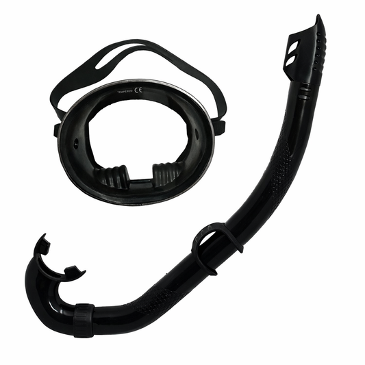 Classic Rubber Spearfishing Mask & Flexible Snorkel Combo by Scuba Choice - Niksstuff