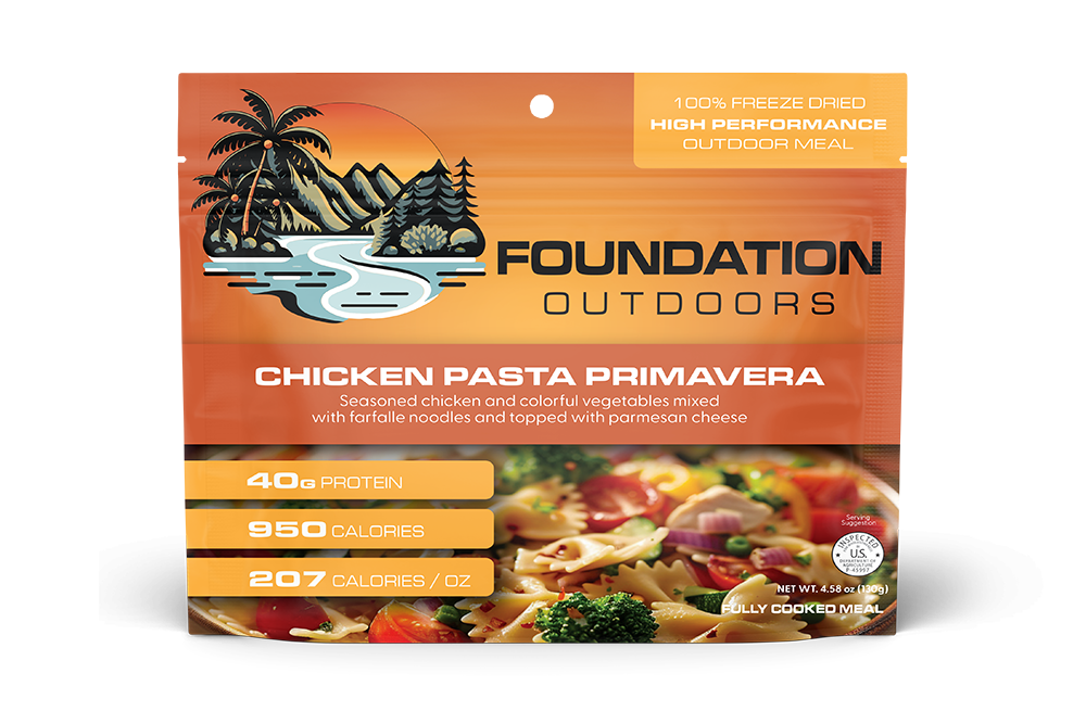 Foundation Outdoors Freeze Dried Chicken Pasta Primavera Meal