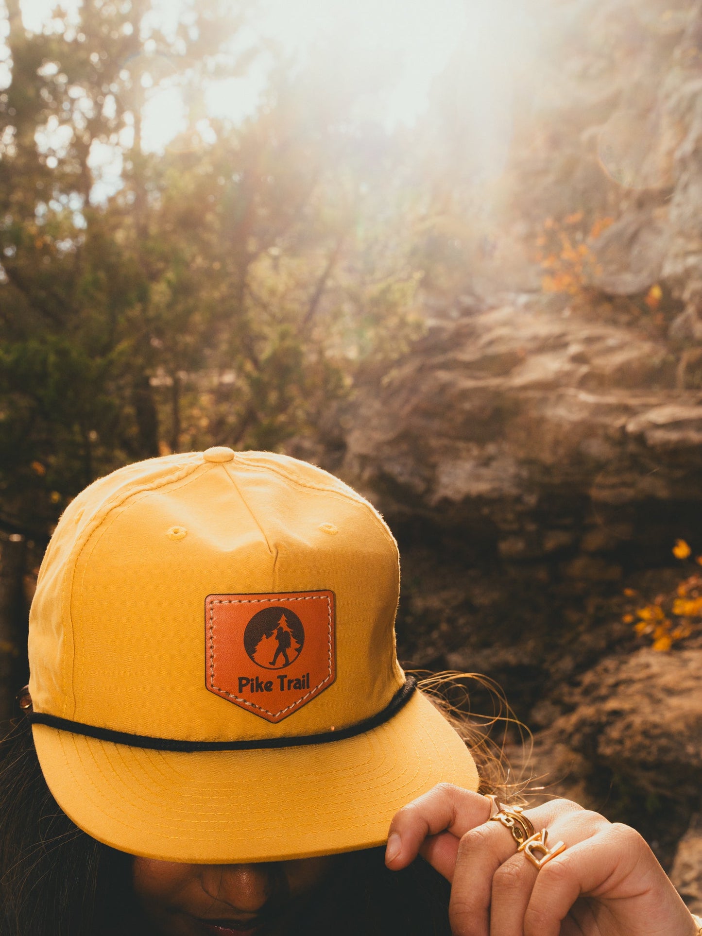 Pike Trail Rawhide Leather Patch Hat | Snapback | 6 Styles