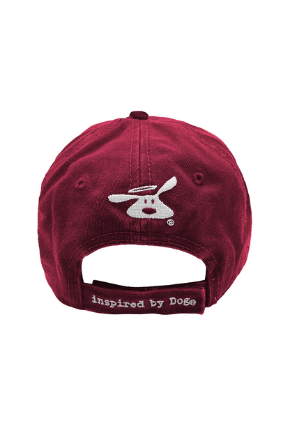 Dog is Good — Coffee and My Dog Hat | Patch Design | Red-Maroon | Velcro Strap