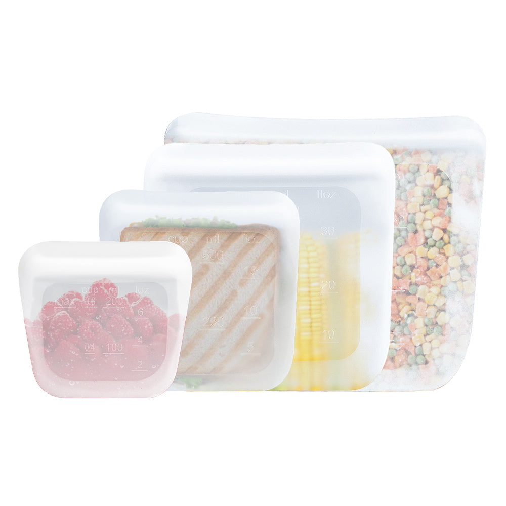 purifyou Reusable Silicone Food Storage Bags - Set of 5