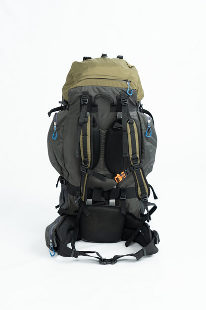 River Country Gear 70L Backpacking Pack – Adjustable Torso, Rainfly, 4 lbs 1 oz