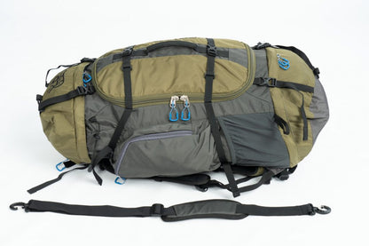 River Country Gear 70L Backpacking Pack – Adjustable Torso, Rainfly, 4 lbs 1 oz