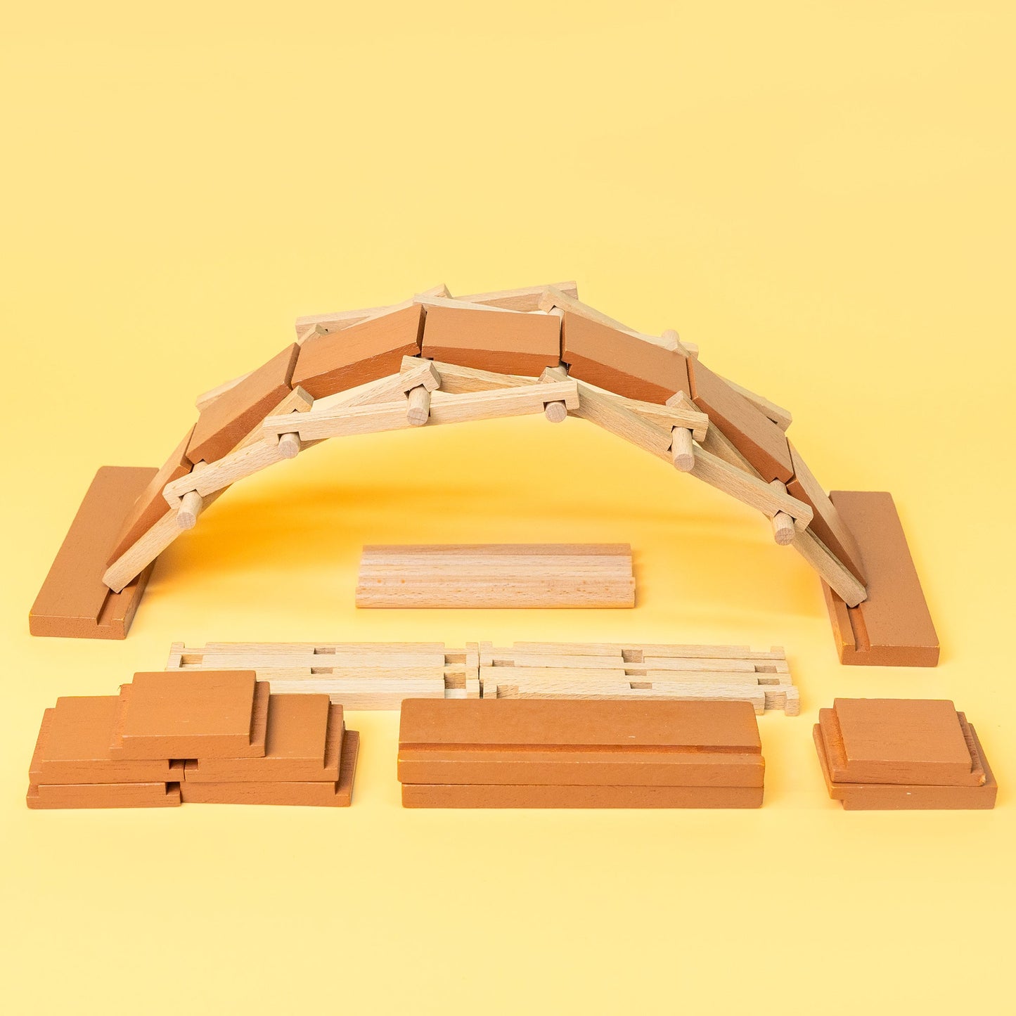 DIY Leonardo da Vinci Self-Supporting Bridge Kit | STEM Engineering | Wooden Arch Bridge Model