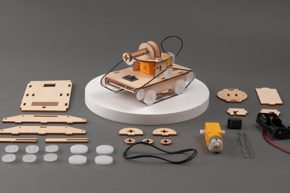 Rubber Band Tank DIY Kit | Engineering STEM Toy for Kids Ages 8+ - Niksstuff