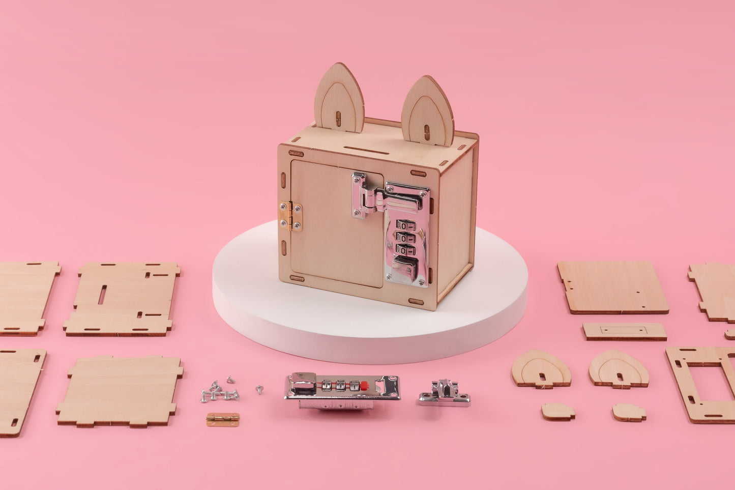 Combination Lock Box DIY Kit | STEM Toy & Phone Holder for Kids 8+ - Niksstuff