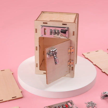Combination Lock Box DIY Kit | Mechanical Engineering STEM Toy 8+ - Niksstuff