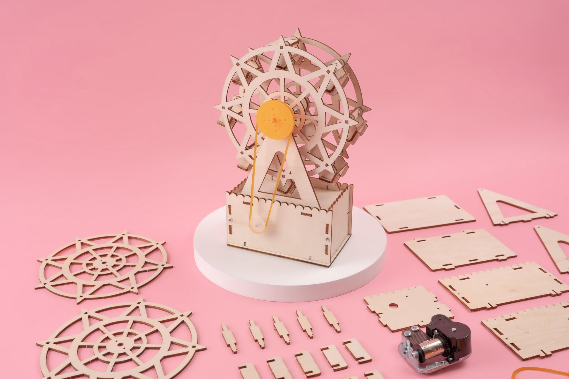 Music Box Ferris Wheel DIY Kit | Mechanical Music STEM Toy Ages 8+ - Niksstuff