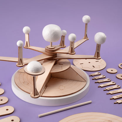 Solar System Model DIY Kit | Space STEM Toy for Kids Ages 6+ - Niksstuff