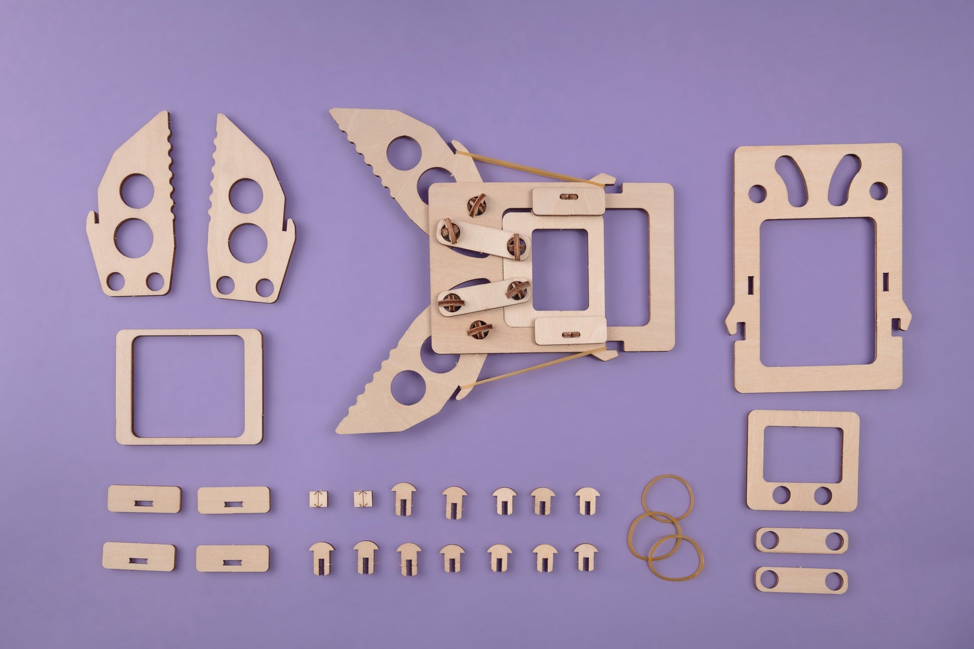 Mechanical Claw DIY Kit | Wooden Engineering STEM Toy for Kids 6+ - Niksstuff