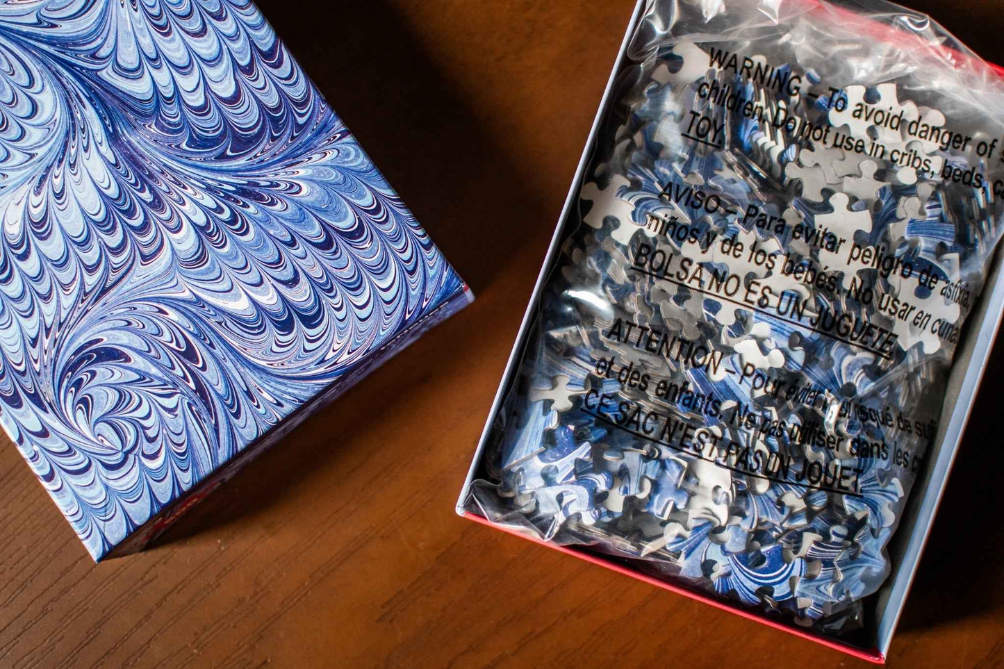 Florentine Blue Marbleizing Pattern 500-Piece Puzzle | teNeues
