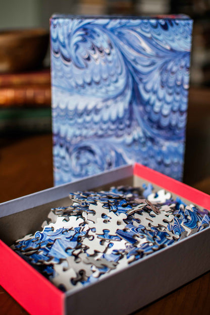 Florentine Blue Marbleizing Pattern 500-Piece Puzzle | teNeues