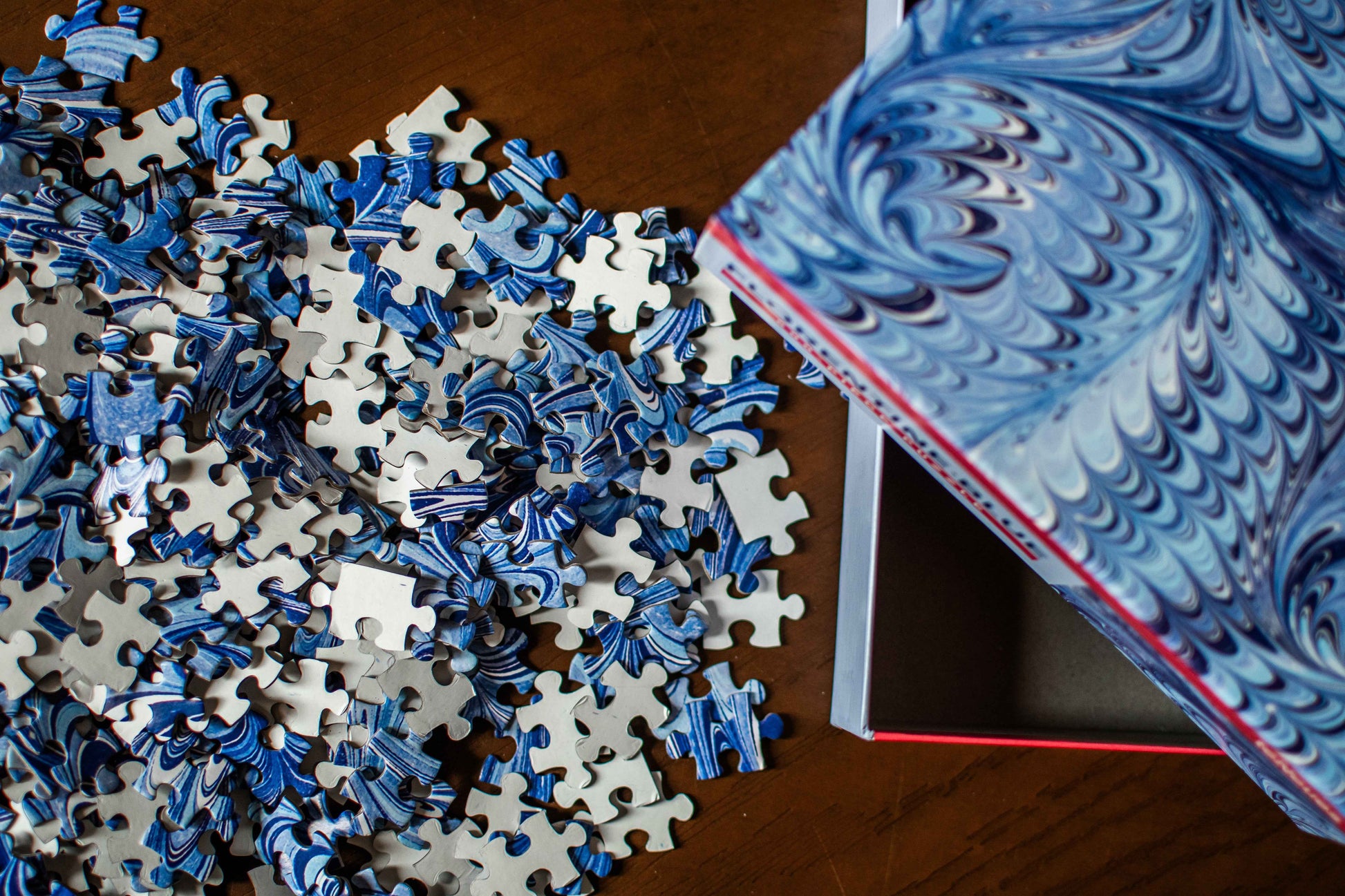 Florentine Blue Marbleizing Pattern 500-Piece Puzzle | teNeues