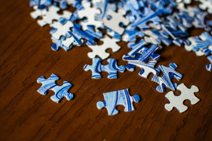 Florentine Blue Marbleizing Pattern 500-Piece Puzzle | teNeues