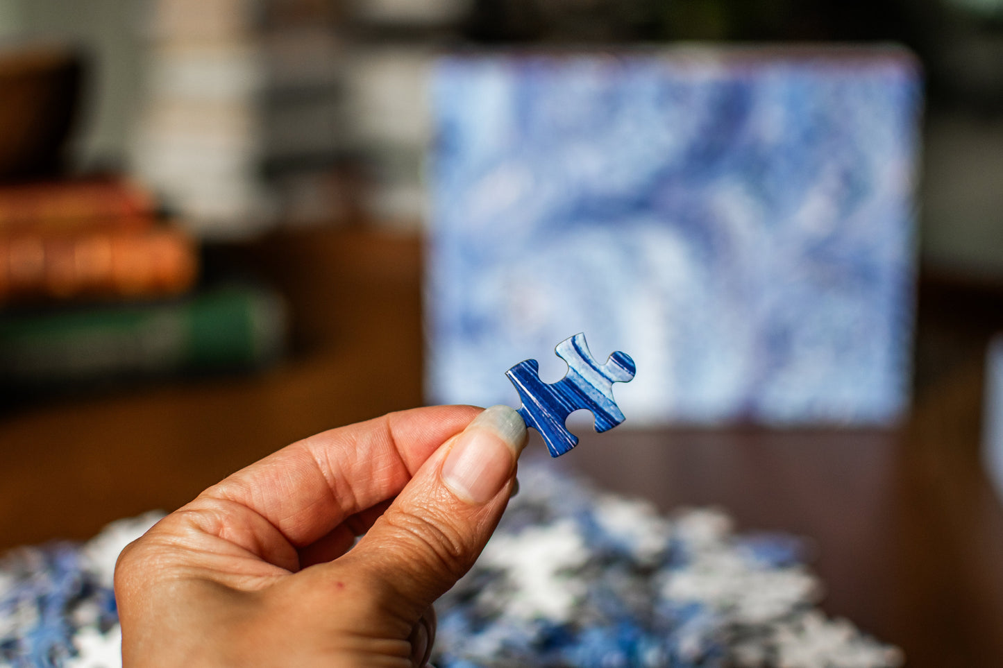 Florentine Blue Marbleizing Pattern 500-Piece Puzzle | teNeues