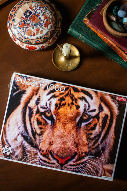 Majestic Tiger Portrait 1,000-Piece Jigsaw Puzzle | 26.4 × 18.9 in