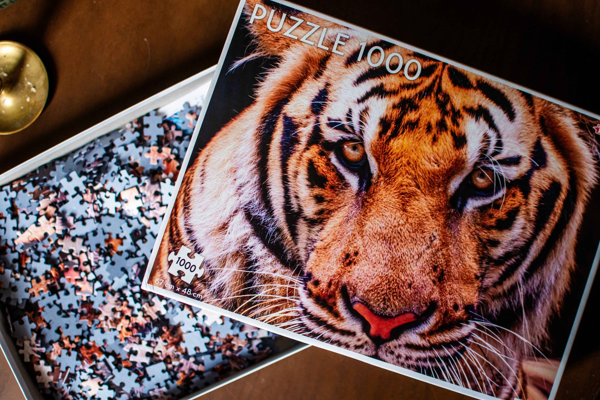 Majestic Tiger Portrait 1,000-Piece Jigsaw Puzzle | 26.4 × 18.9 in