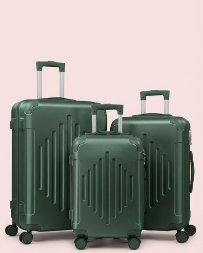 3-Piece Hard Shell Luggage Set | 20"/24"/28" | 360° Spinner Wheels | TSA Lock | 9 Colors - Niksstuff