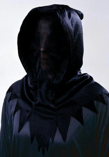 Invisible Face Mask with Mesh Hood - One Size Black