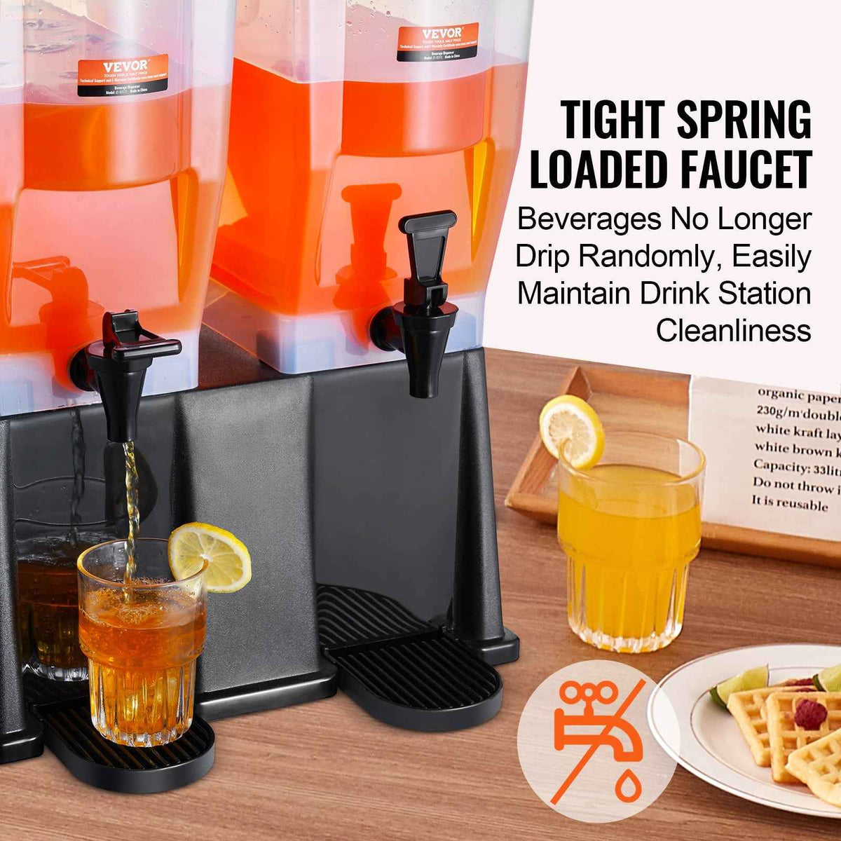 3 Gallon Beverage Dispenser with Stand, Spigot & Lid