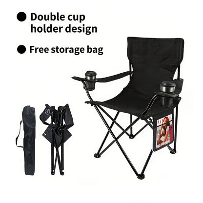 Portable Folding Camping Chair with Sun Canopy