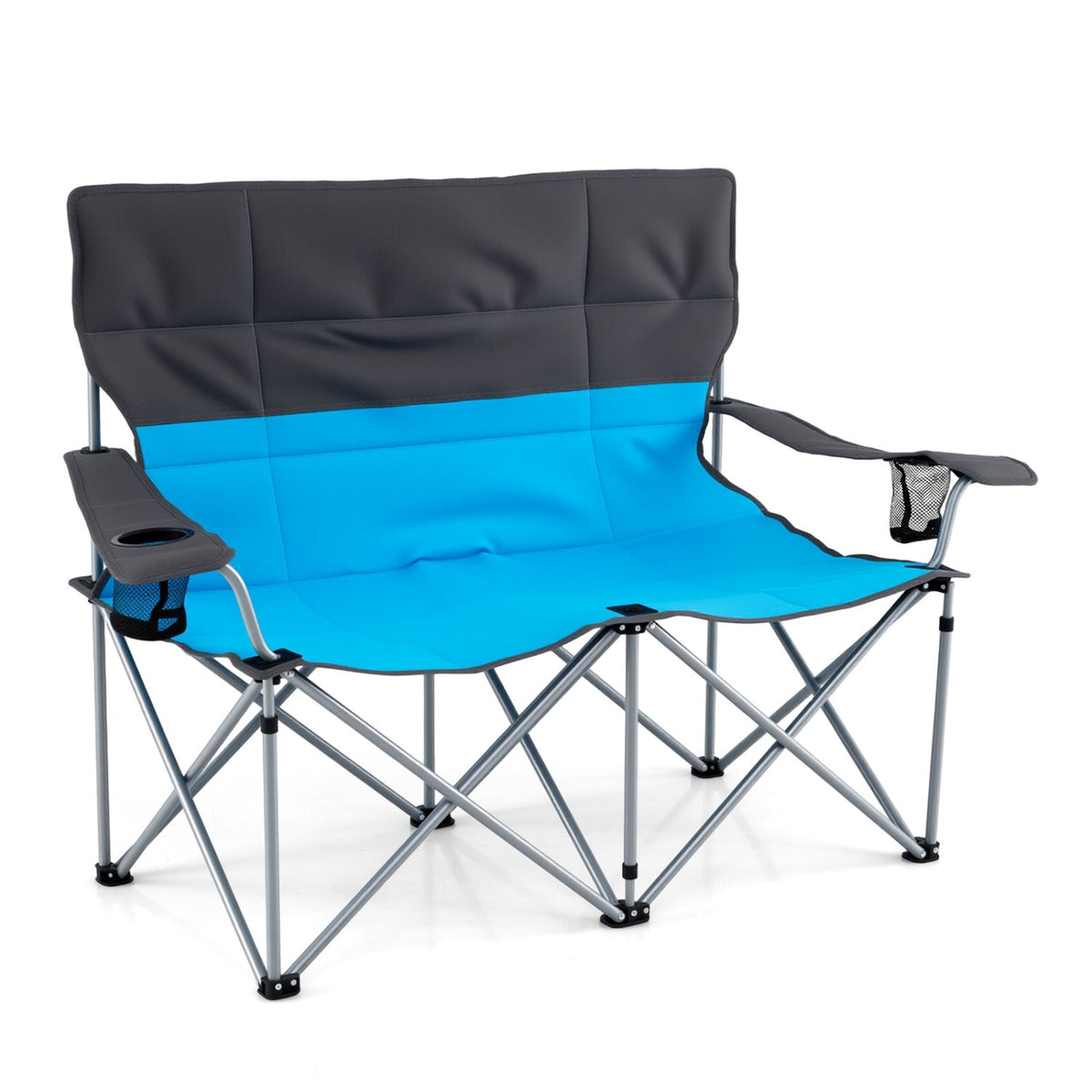 Double Camping Chair with Carry Bag and Cup Holders