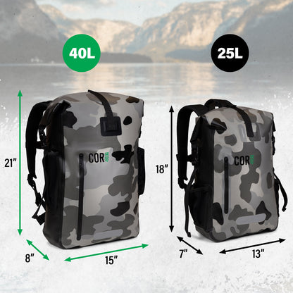 40L Waterproof Dry Bag Backpack | COR Surf | Bike & Kayak Rated - Niksstuff