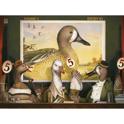 Duck Judges Jigsaw Puzzle | 1000 Pieces | 19.25"x26.625" | Art by Bill Mayer | Made in USA - Niksstuff