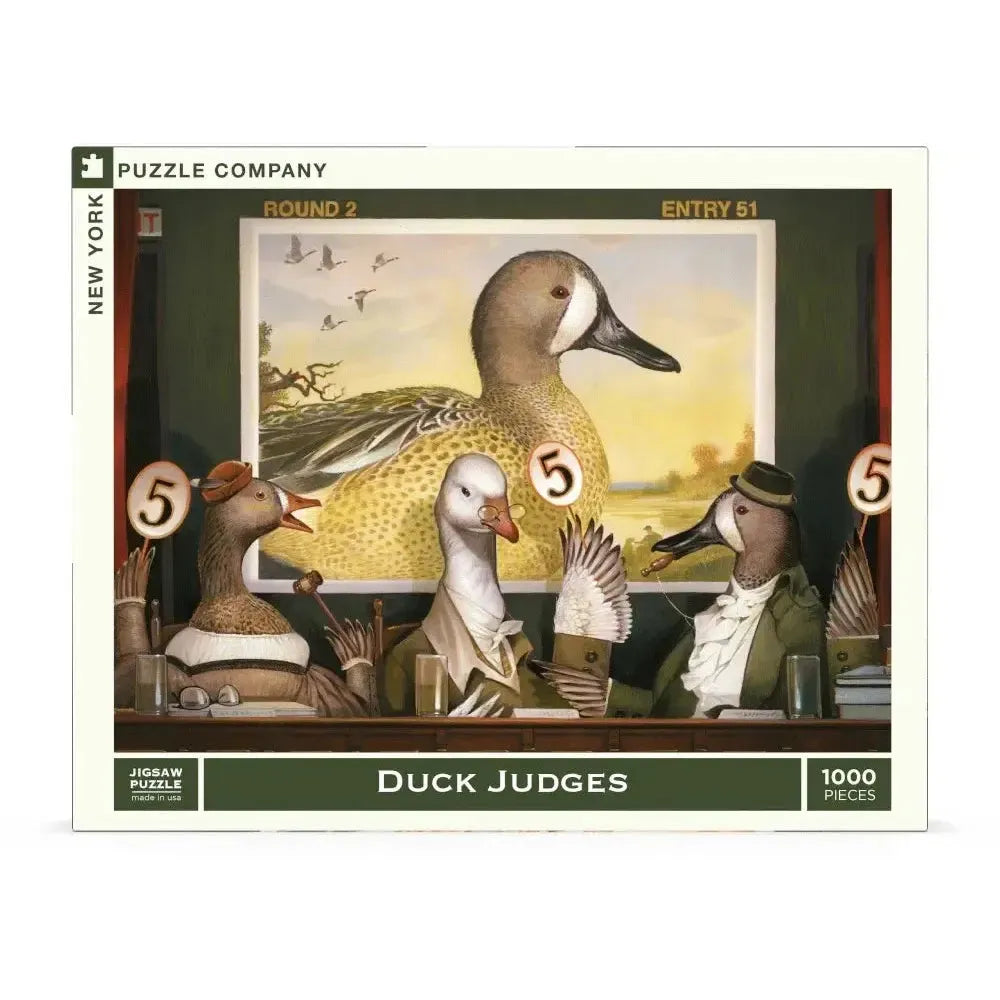 Duck Judges Jigsaw Puzzle | 1000 Pieces | 19.25"x26.625" | Art by Bill Mayer | Made in USA - Niksstuff