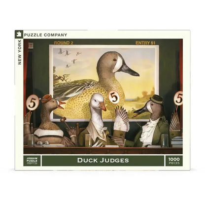 Duck Judges Jigsaw Puzzle | 1000 Pieces | 19.25"x26.625" | Art by Bill Mayer | Made in USA - Niksstuff