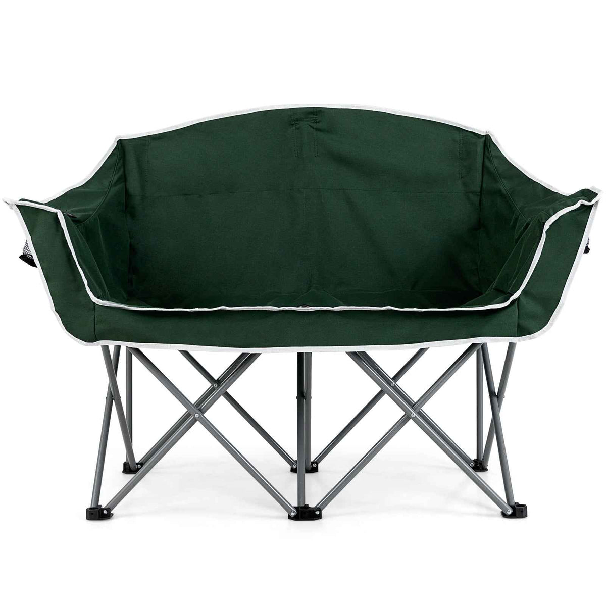 Duo Camping Chair Portable Oversized Loveseat with Armrests and Cup Holders