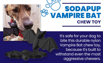 SodaPup Vampire Bat Nylon Chew Toy for Aggressive Chewers | USA Made - Niksstuff