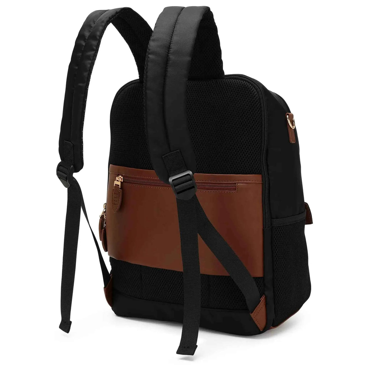 ELLE Luxe Journey 18L Twill and Vegan Leather Backpack