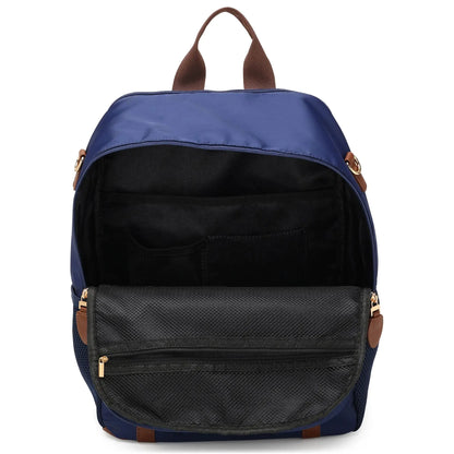 ELLE Luxe Journey 18L Twill and Vegan Leather Backpack