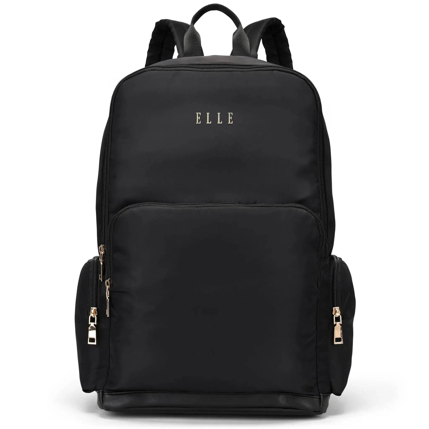 ELLE Rendezvous 25L Twill Backpack | Vegan Leather Accents | Black or Blue