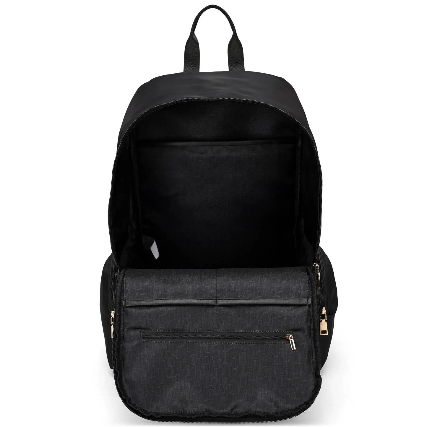 ELLE Rendezvous 25L Twill Backpack | Vegan Leather Accents | Black or Blue