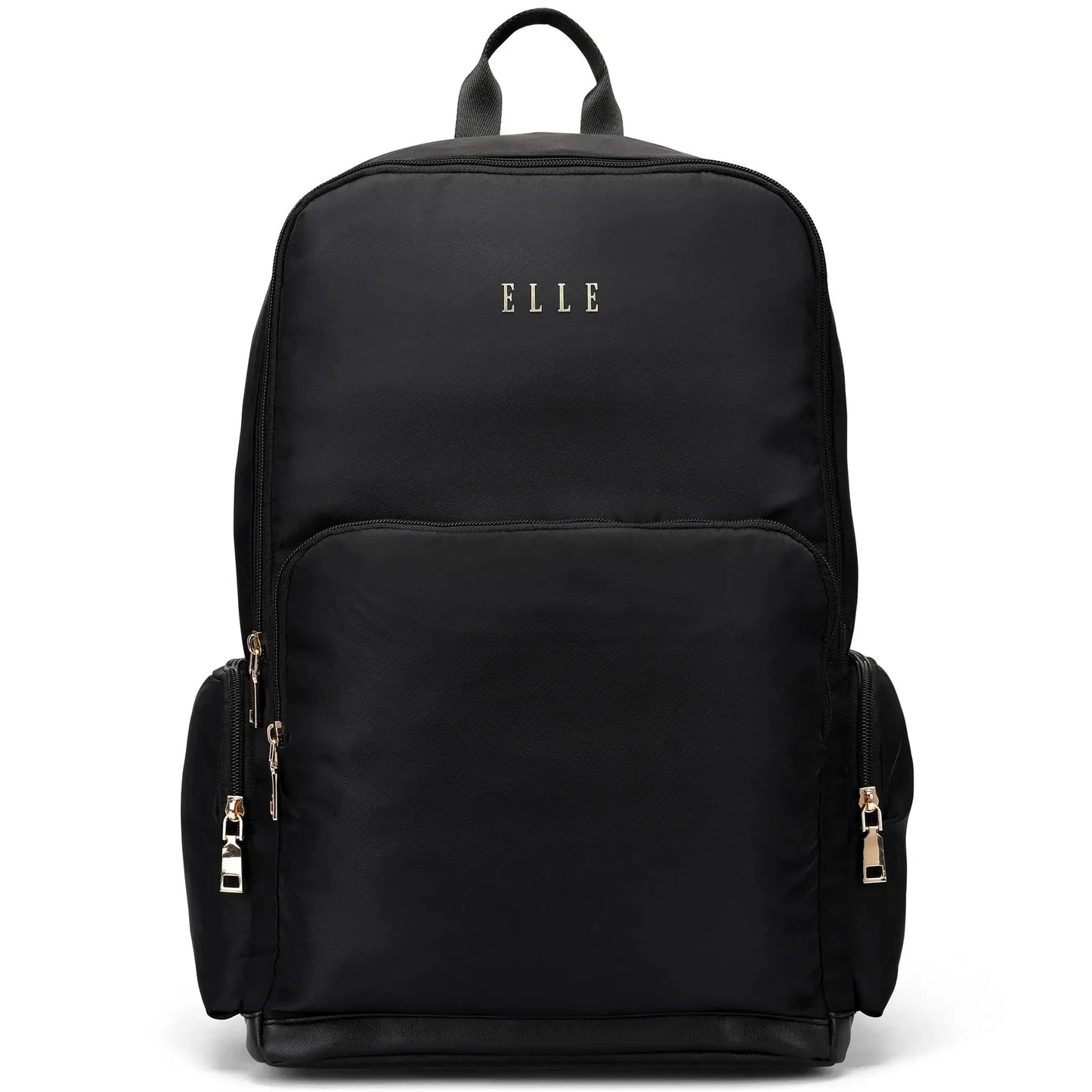 ELLE Rendezvous 25L Twill Backpack | Vegan Leather Accents | Black or Blue