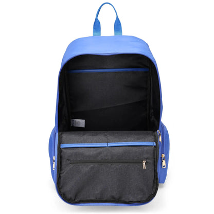 ELLE Rendezvous 25L Twill Backpack | Vegan Leather Accents | Black or Blue