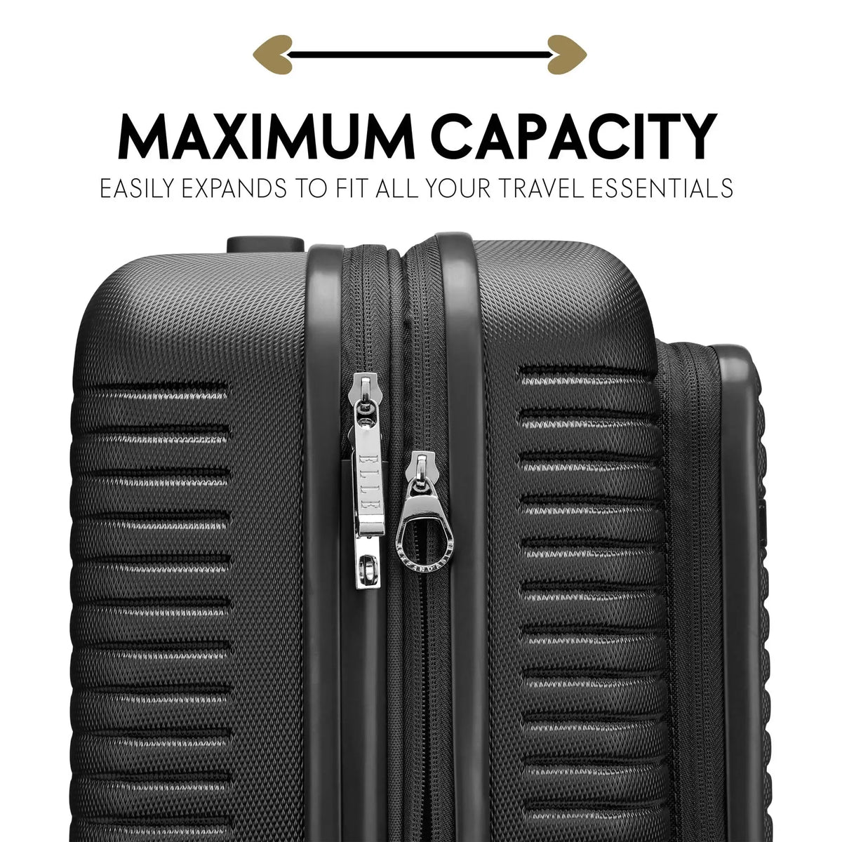 ELLE Travel 3-Piece Luggage Set – Carry-On Suitcase, Weekender Bag & Backpack