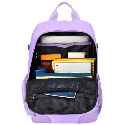 ELLE Voyage 20L Twill and Vegan Leather Backpack