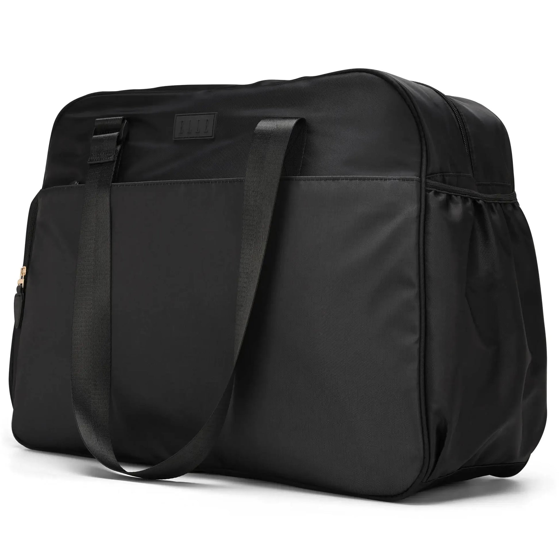 ELLE Wayfarer 40L Weekender Duffel Bag | Vegan Leather | Black & Olive - Niksstuff