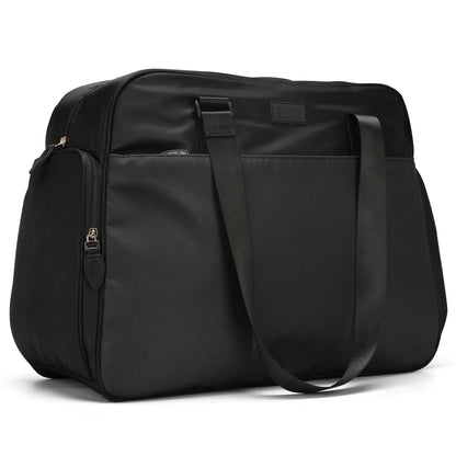 ELLE Wayfarer 40L Weekender Duffel Bag | Vegan Leather | Black & Olive - Niksstuff