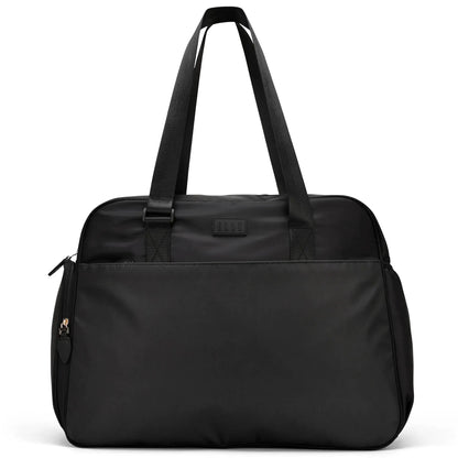 ELLE Wayfarer 40L Weekender Duffel Bag | Vegan Leather | Black & Olive - Niksstuff
