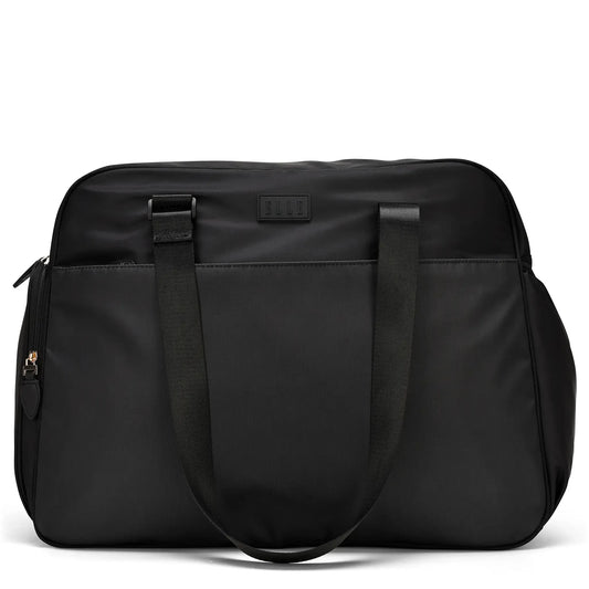 ELLE Wayfarer 40L Weekender Duffel Bag | Vegan Leather | Black & Olive - Niksstuff
