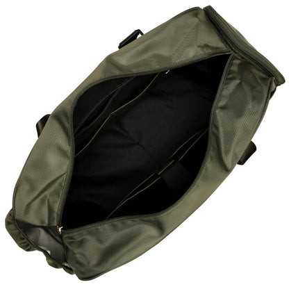 ELLE Wayfarer 40L Weekender Duffel Bag | Vegan Leather | Black & Olive - Niksstuff
